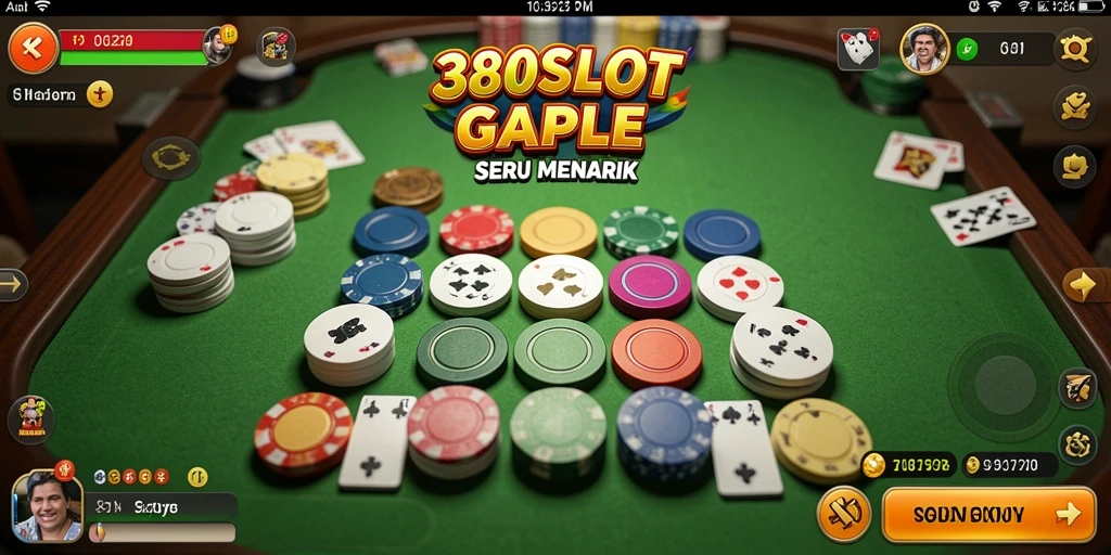 Tampilan gameplay seru dalam 380SLOT, permainan Gaple untuk semua kalangan.