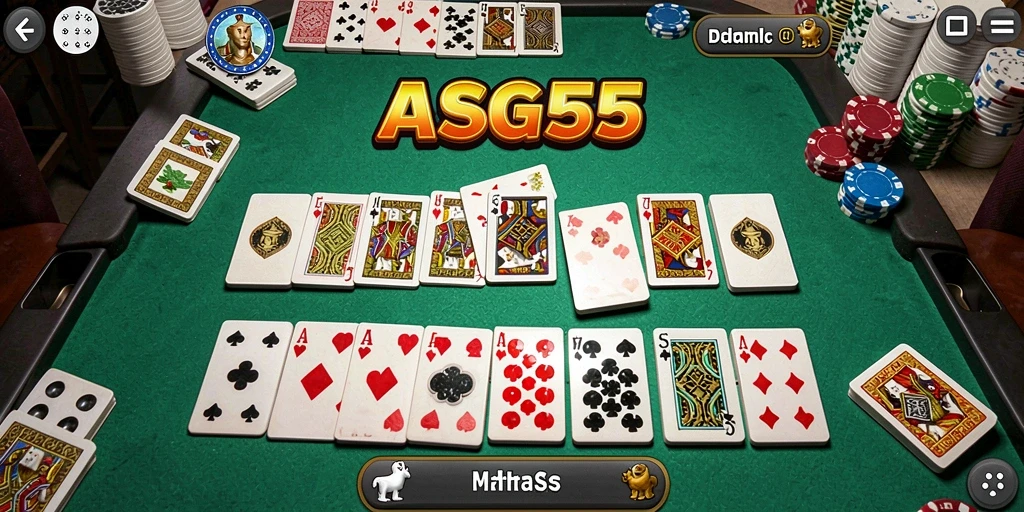 Screenshot utama ASG55 menampilkan momen seru permainan Domino.