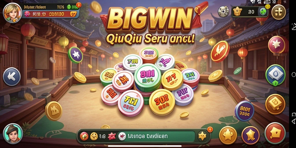 Tampilan gameplay QiuQiu yang mendebarkan di BIGWIN.