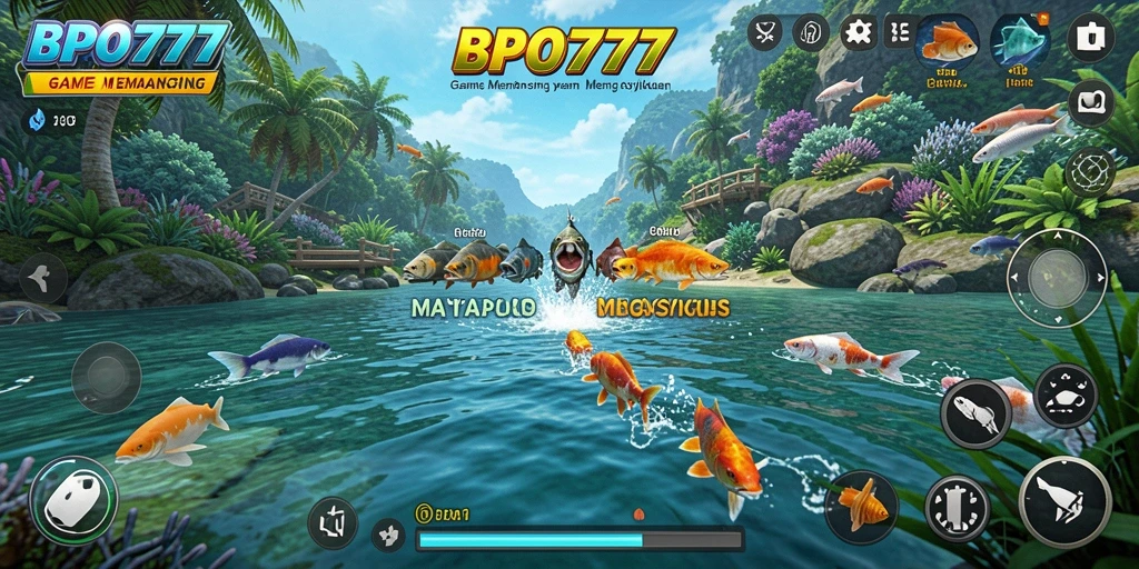 Screenshot BPO777 menampilkan aksi memancing yang seru dan menantang.