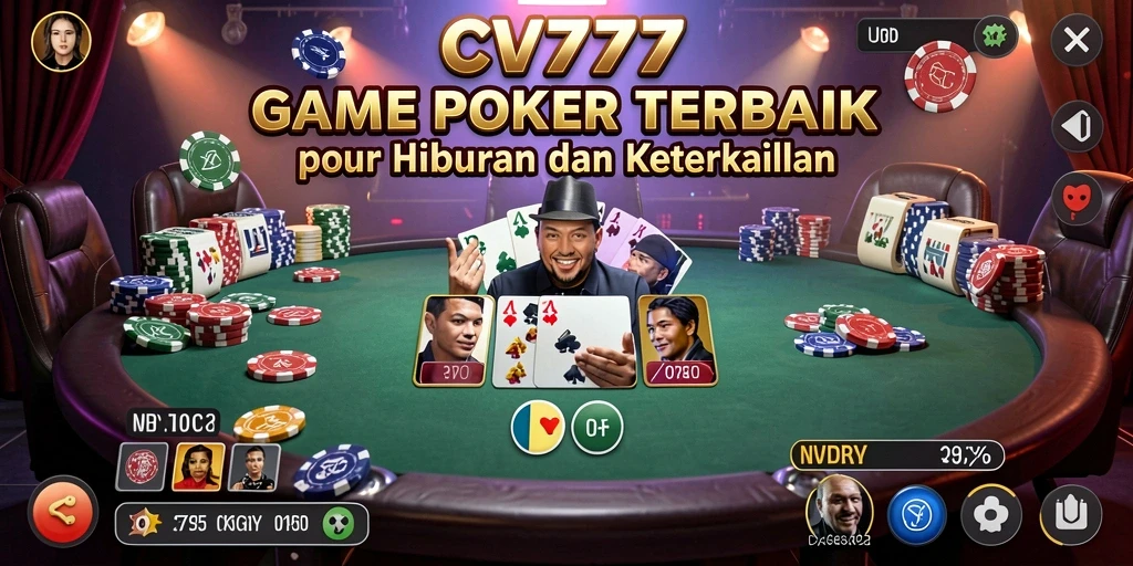 Screenshot gameplay poker yang menarik dan seru di CV777.
