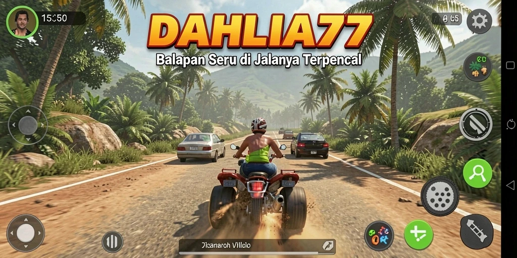 Screenshot gameplay balap seru di DAHLIA77.