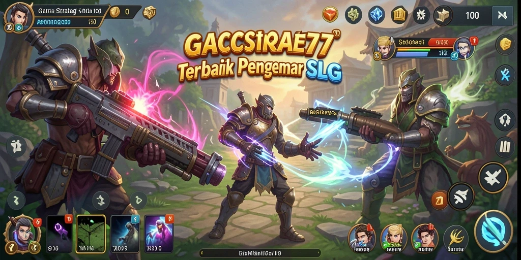 Tampilan menarik GACOR77 dengan elemen strategi SLG.