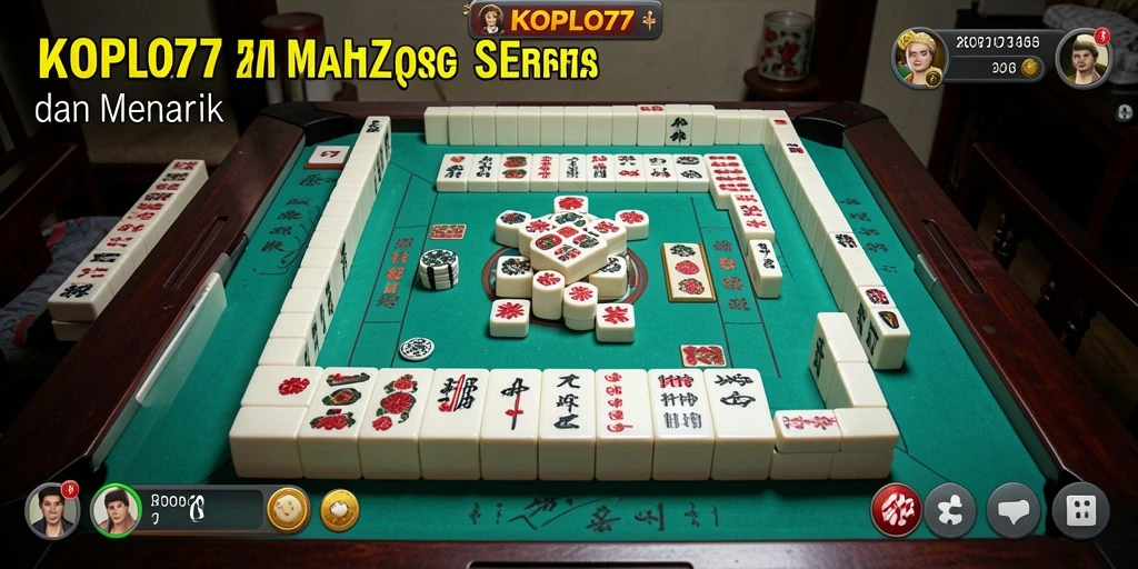 Tampilan permainan KOPLO77 menampilkan keseruan bermain Mahjong.