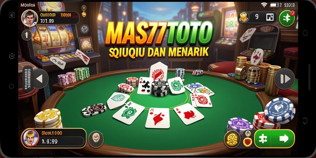 Tampilan screenshot utama MAS77TOTO yang menampilkan aksi permainan QiuQiu.