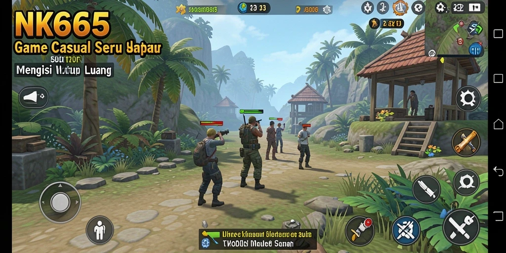 Tampilan gameplay NK666 yang menarik dan penuh warna.