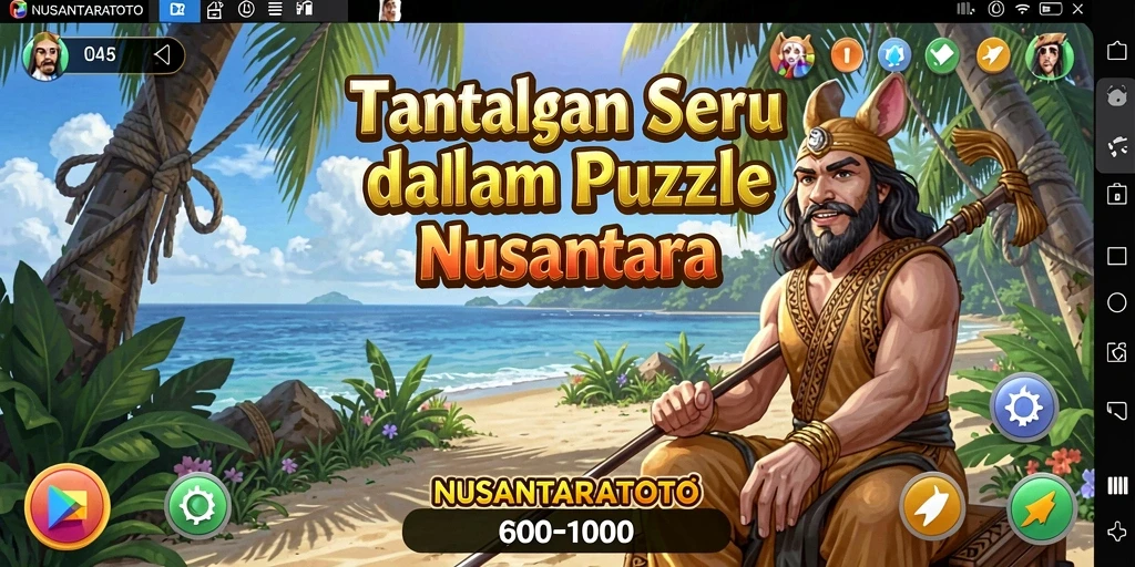Tampilan gameplay menarik dari NUSANTARATOTO dengan berbagai puzzle.
