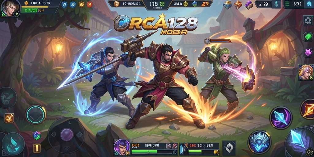 Tampilan menarik dari gameplay <strong>ORCA128</strong> saat pertarungan seru berlangsung.
