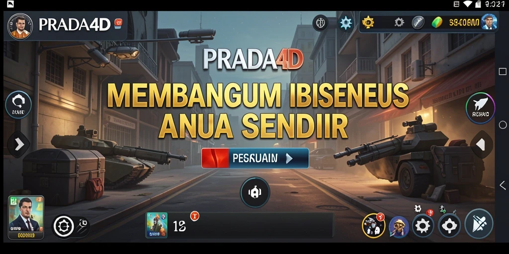 Tampilan gameplay menarik PRADA4D yang mengajak pemain membangun bisnis.