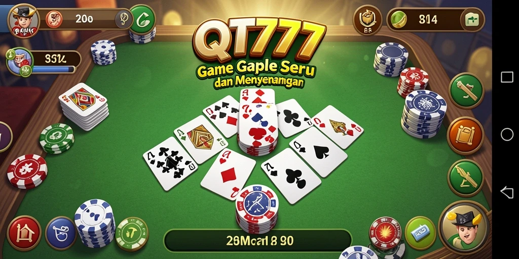 Screenshot gameplay Gaple yang seru di QT777.