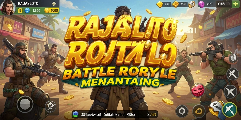 Tangkapan layar dari gameplay seru RAJASLOTO Battle Royale.