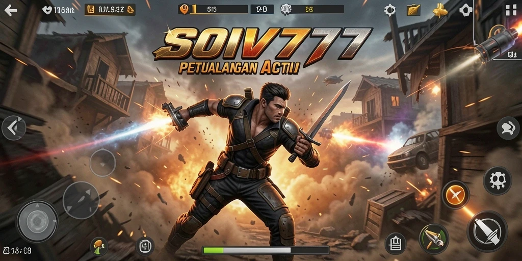 Tampilan gameplay aksion yang intens dan seru