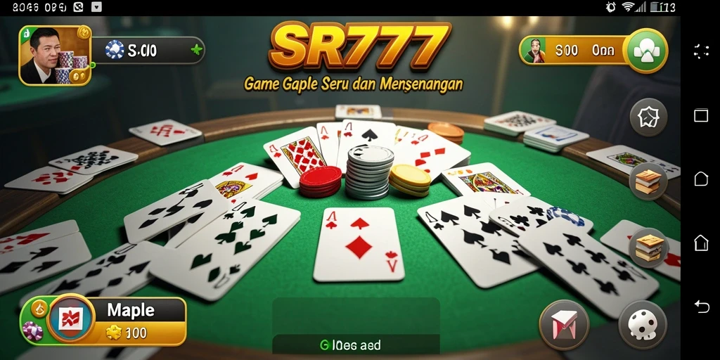 Tampilan game Gaple yang interaktif dan menarik di SR777.