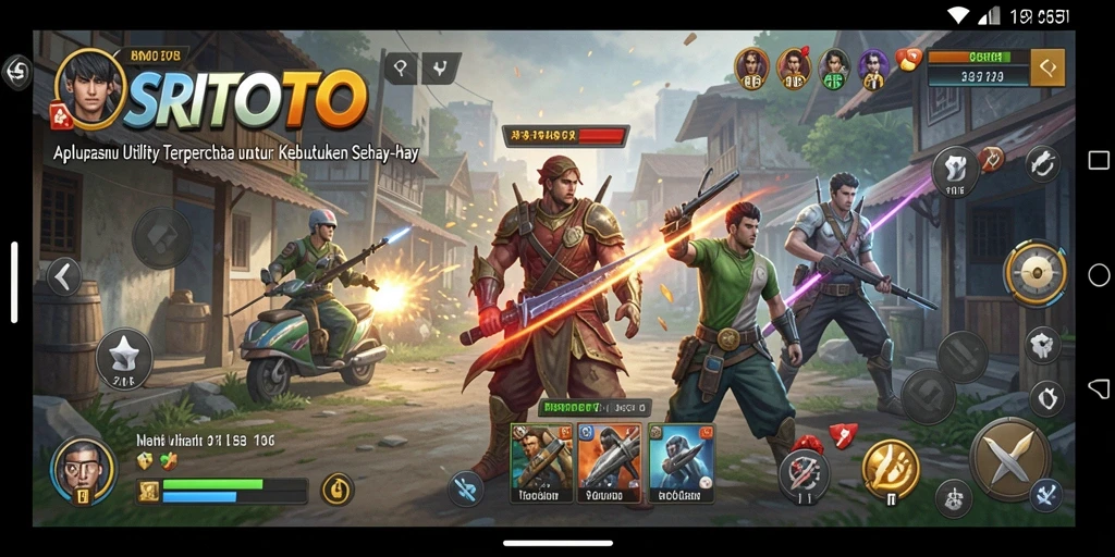 Tampilan screenshot SRITOTO menunjukkan antarmuka aplikasi Utility yang menarik.